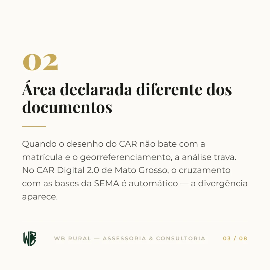 5 erros no CAR que bloqueiam o crédito rural — slide 3
