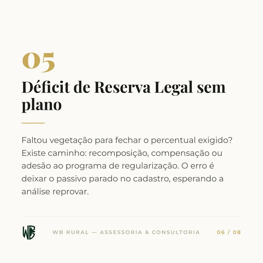 5 erros no CAR que bloqueiam o crédito rural — slide 6