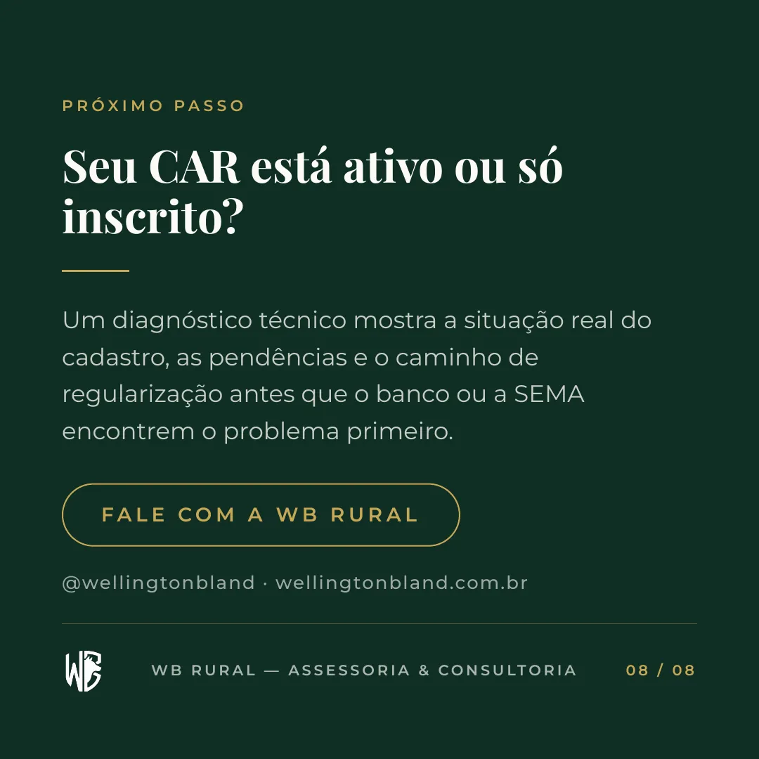 5 erros no CAR que bloqueiam o crédito rural — slide 8
