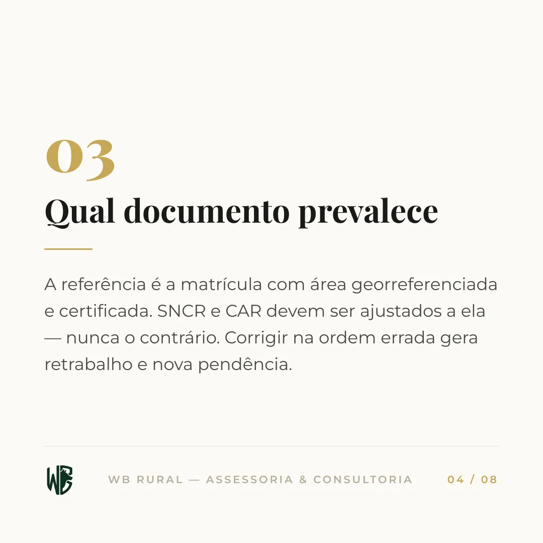 A área do CCIR não bate com a matrícula? — slide 4