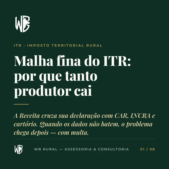 Malha fina do ITR: por que tanto produtor cai