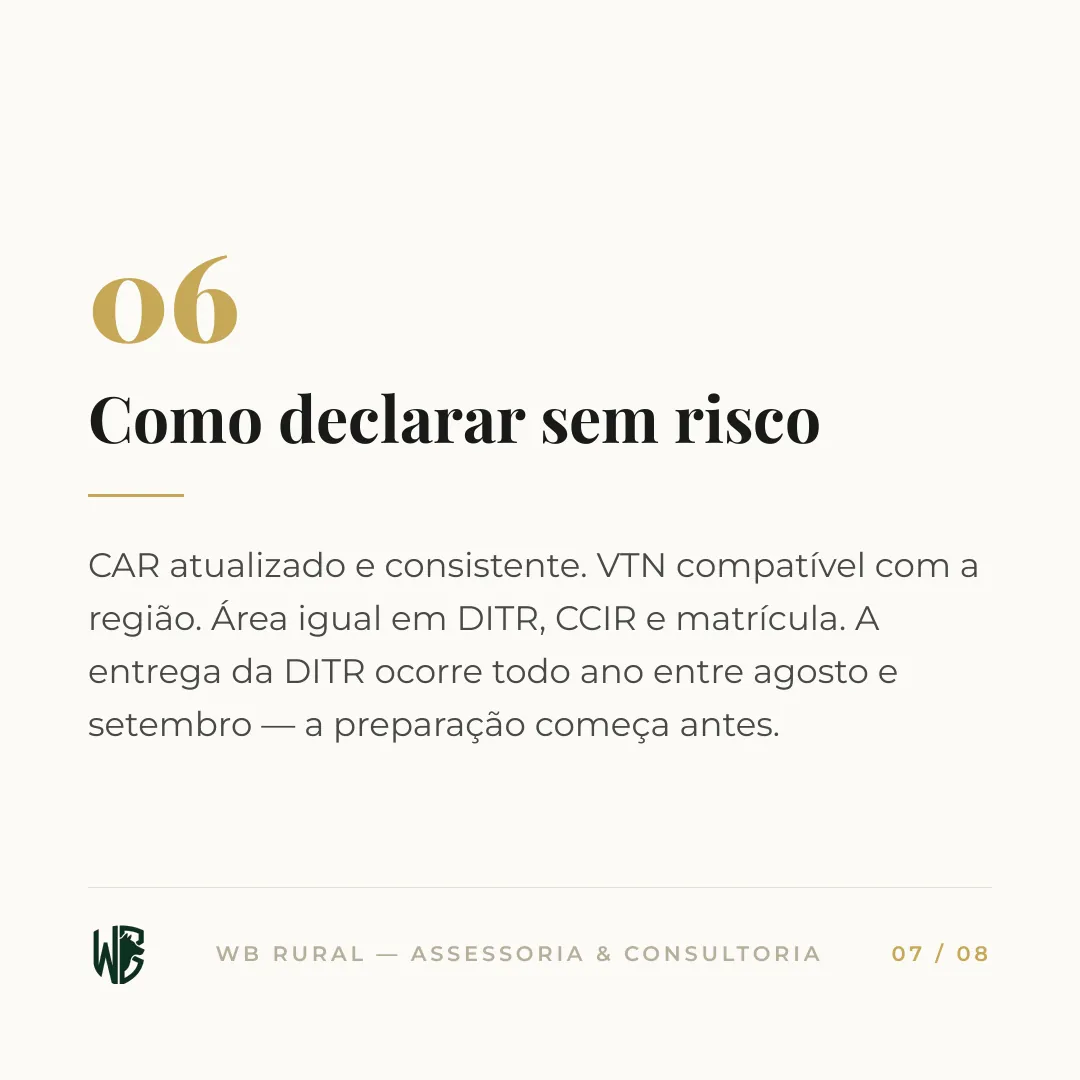 Malha fina do ITR: por que tanto produtor cai — slide 7
