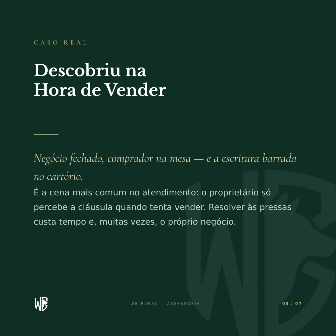 A Cláusula que Trava a Venda da sua Terra — slide 5