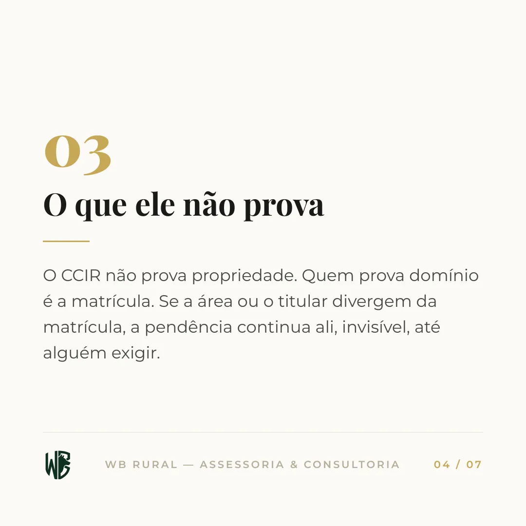 Pagar o CCIR não é regularizar — slide 4
