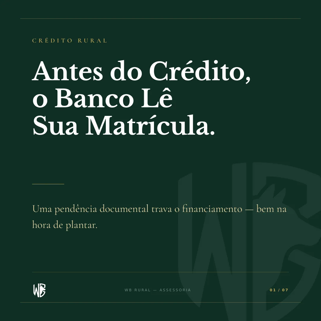 Antes do Crédito, o Banco Lê Sua Matrícula. — slide 1