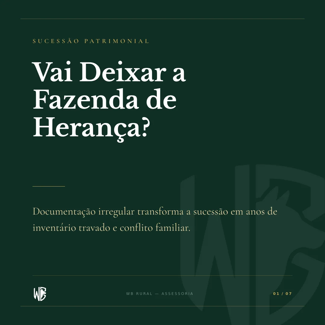 Vai Deixar a Fazenda de Herança? — slide 1