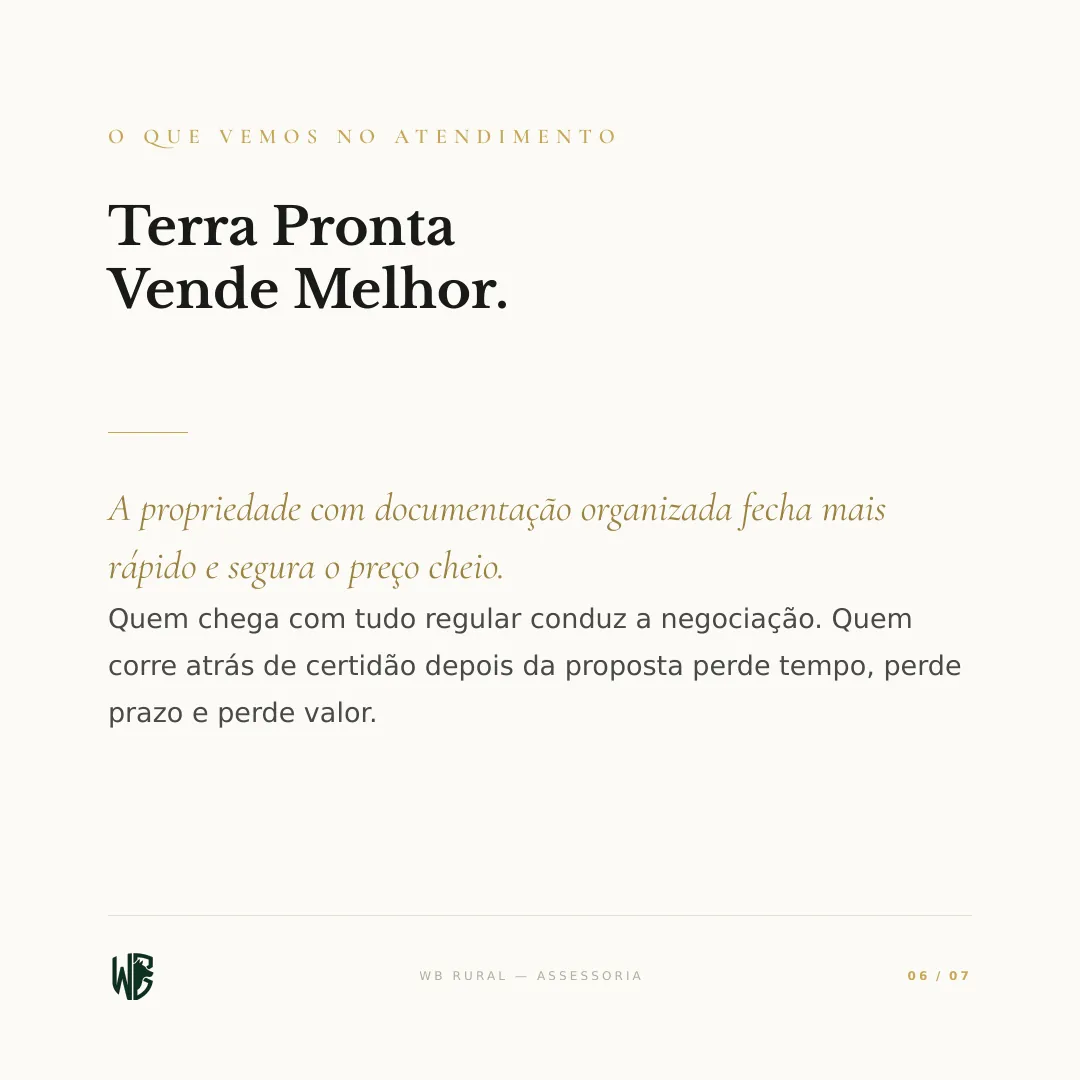 Vai Vender Sua Fazenda? O Comprador Verifica Isto. — slide 6