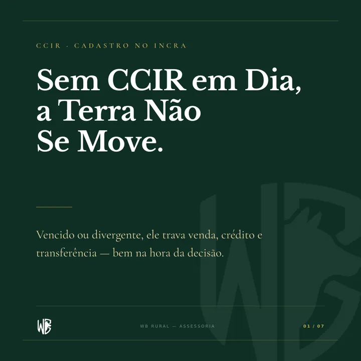 Sem CCIR em Dia, a Terra Não Se Move.
