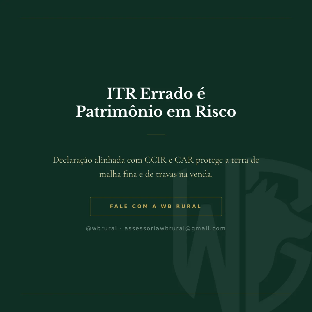 Seu ITR Pode Estar Travando a Venda da Terra — slide 7