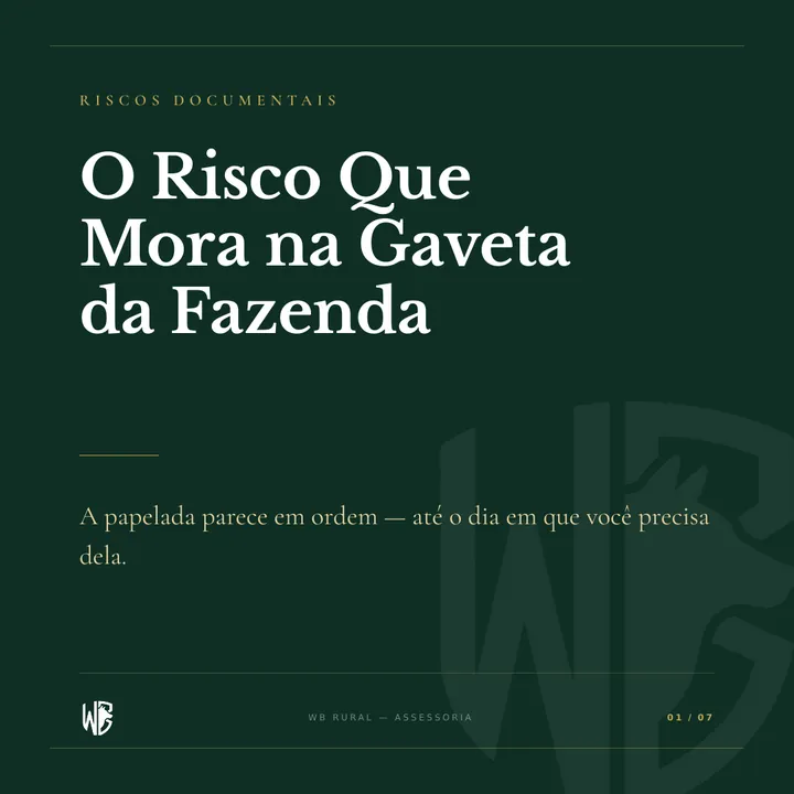 O Risco Que Mora na Gaveta da Fazenda
