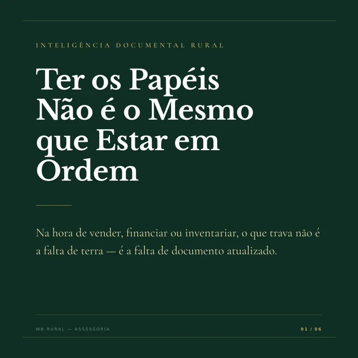 Ter os Papéis Não é o Mesmo que Estar em Ordem