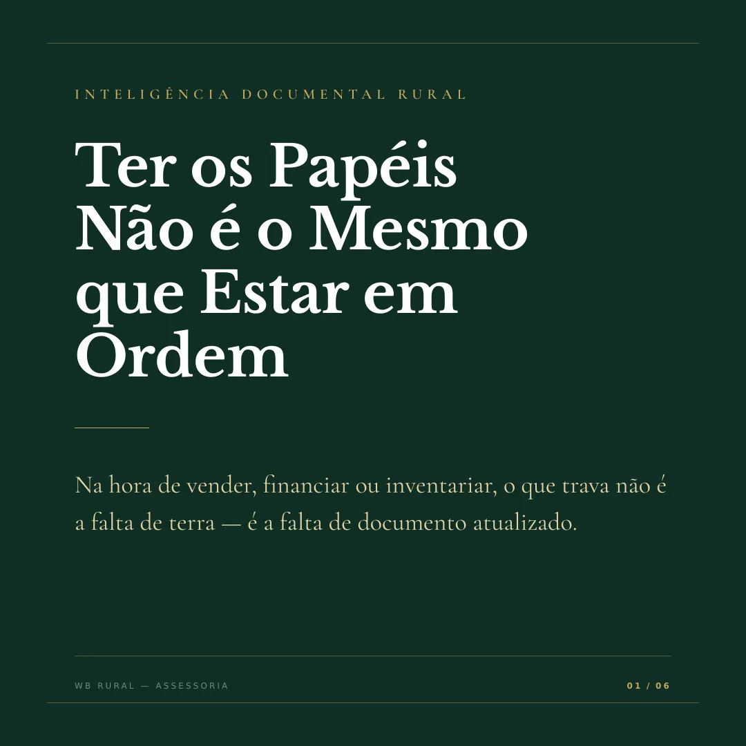 Ter os Papéis Não é o Mesmo que Estar em Ordem — slide 1