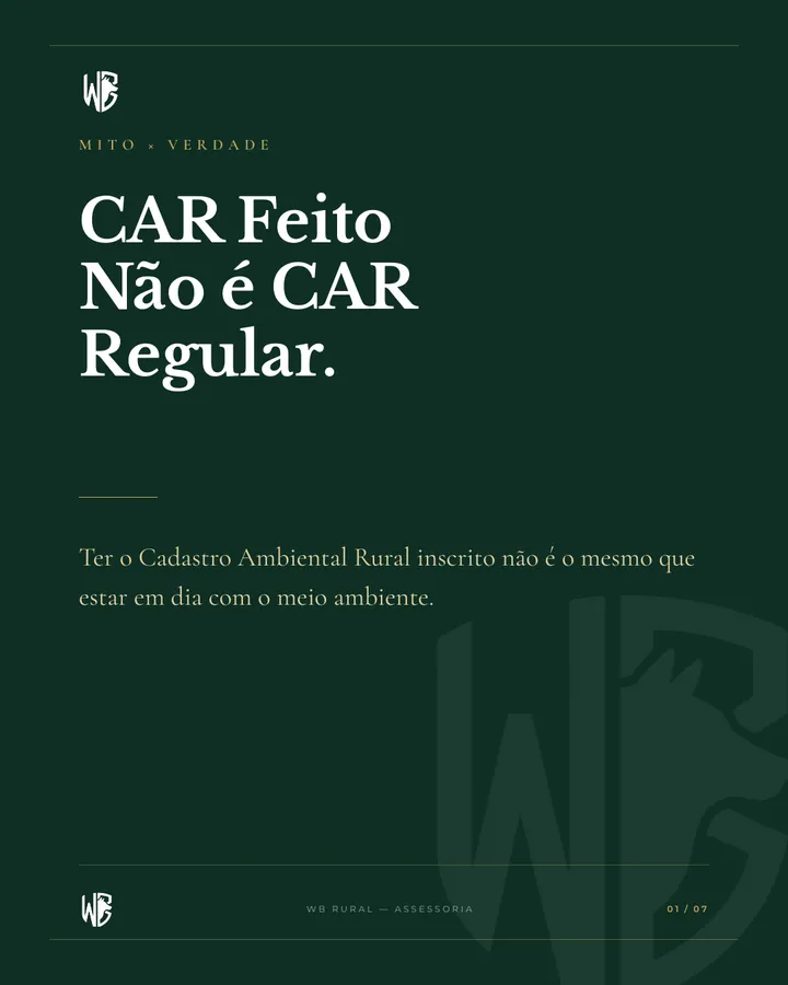 CAR Feito Não é CAR Regular.