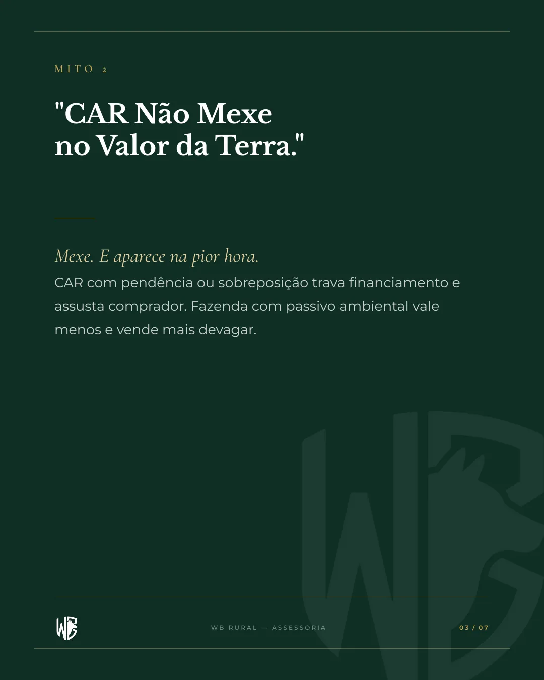 CAR Feito Não é CAR Regular. — slide 3