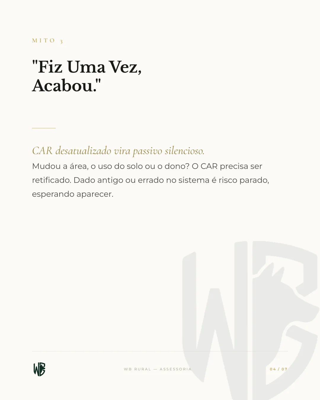 CAR Feito Não é CAR Regular. — slide 4