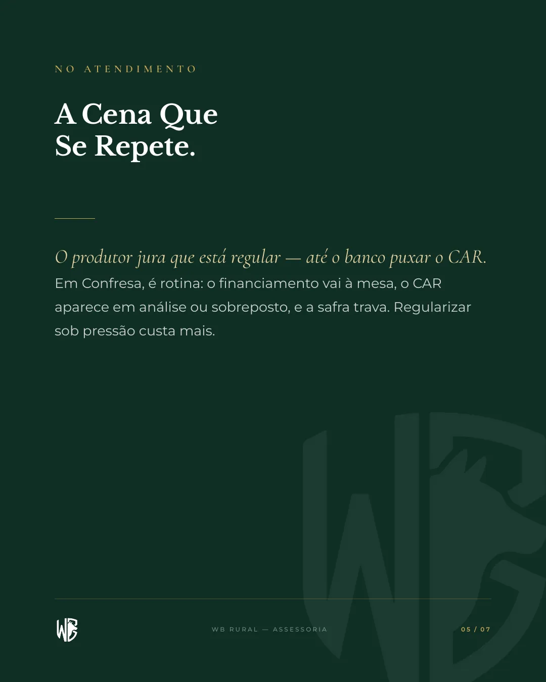 CAR Feito Não é CAR Regular. — slide 5