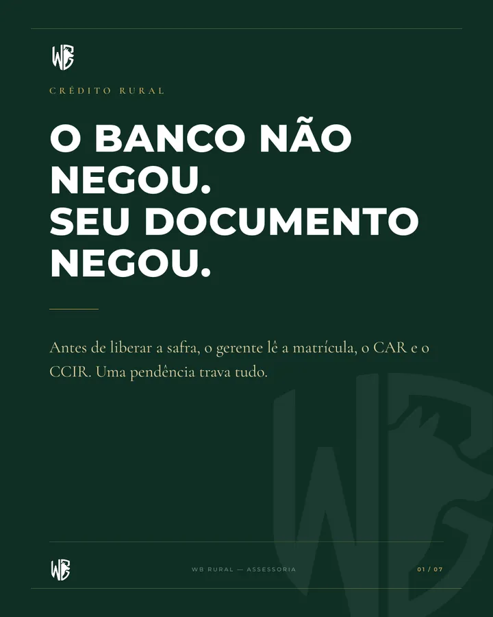 O Banco Não Negou. Seu Documento Negou.