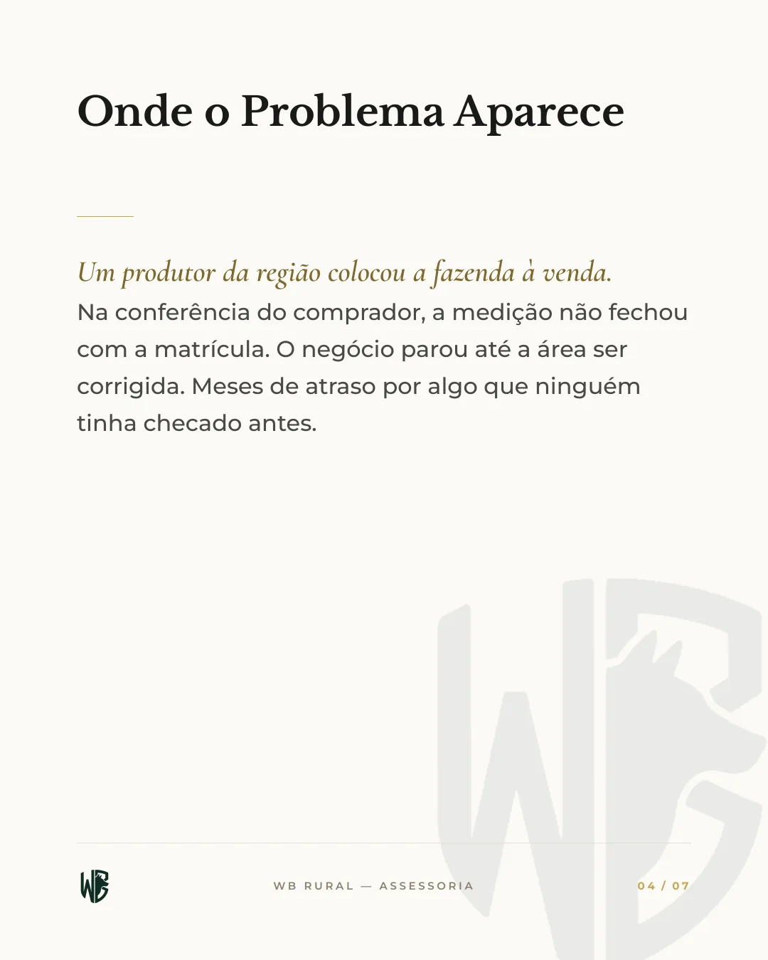A área da matrícula não bate com o mapa. — slide 4