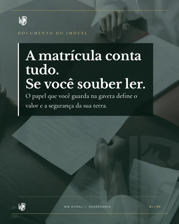 A matrícula conta tudo. Se você souber ler.