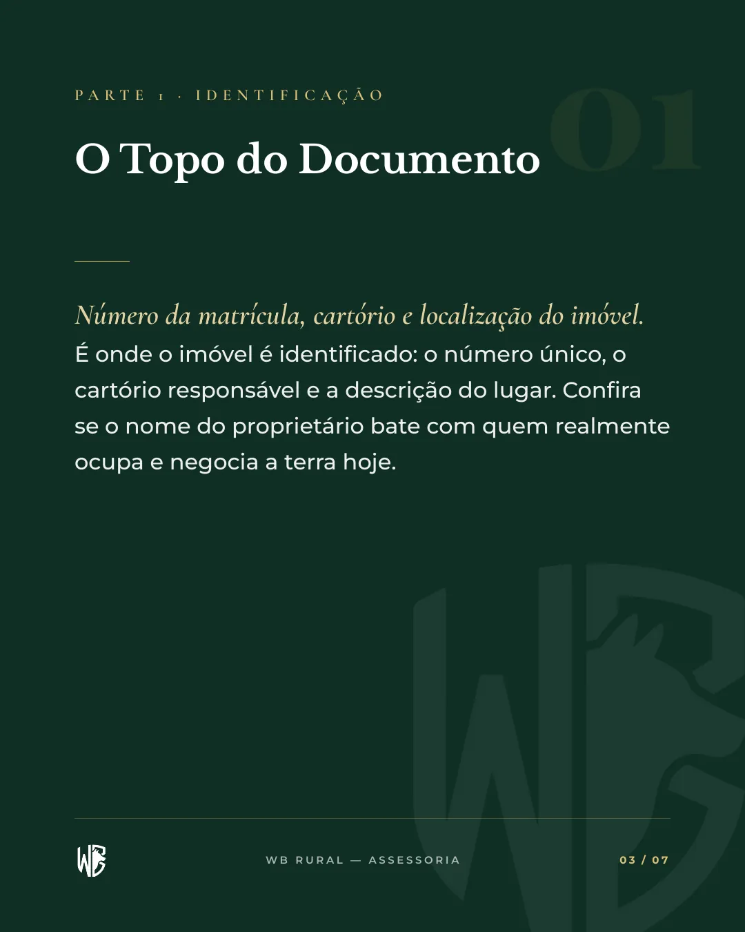A matrícula conta tudo. Se você souber ler. — slide 3