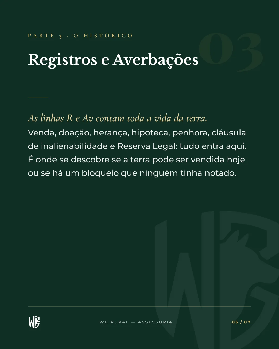 A matrícula conta tudo. Se você souber ler. — slide 5