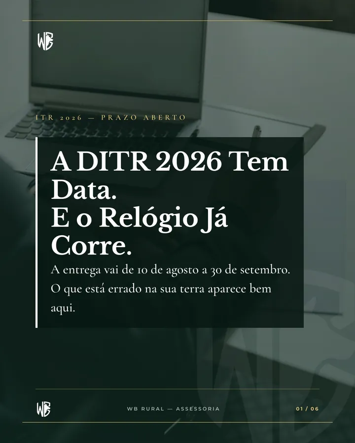 A DITR 2026 Tem Data. E o Relógio Já Corre.
