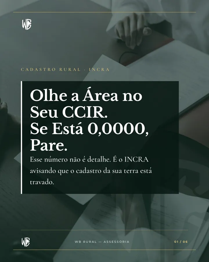 Olhe a Área no Seu CCIR. Se Está 0,0000, Pare.
