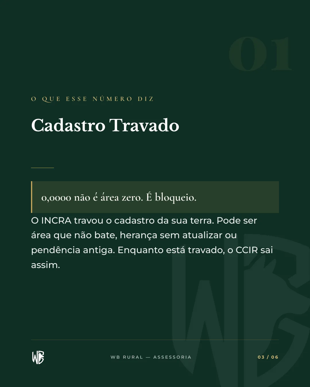 Olhe a Área no Seu CCIR. Se Está 0,0000, Pare. — slide 3