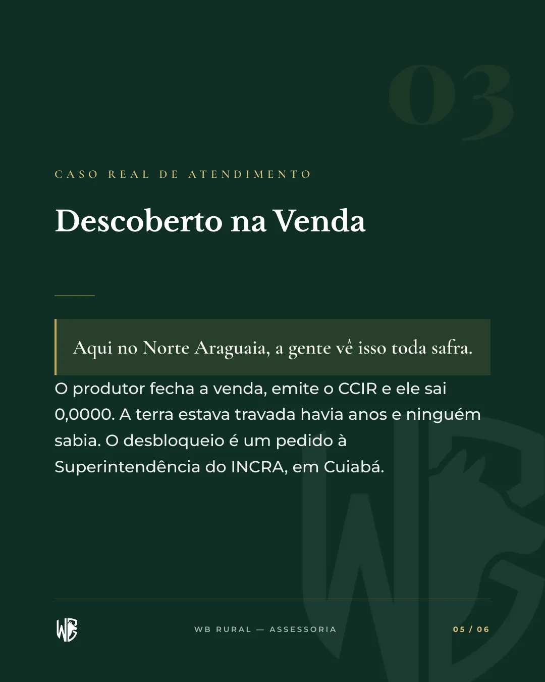 Olhe a Área no Seu CCIR. Se Está 0,0000, Pare. — slide 5