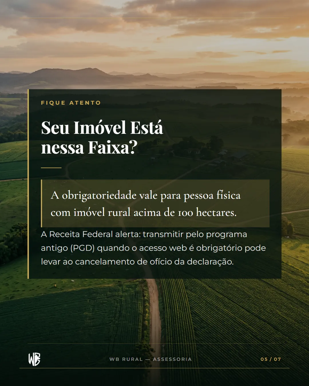 Tem Mais de 100 Hectares? — slide 5