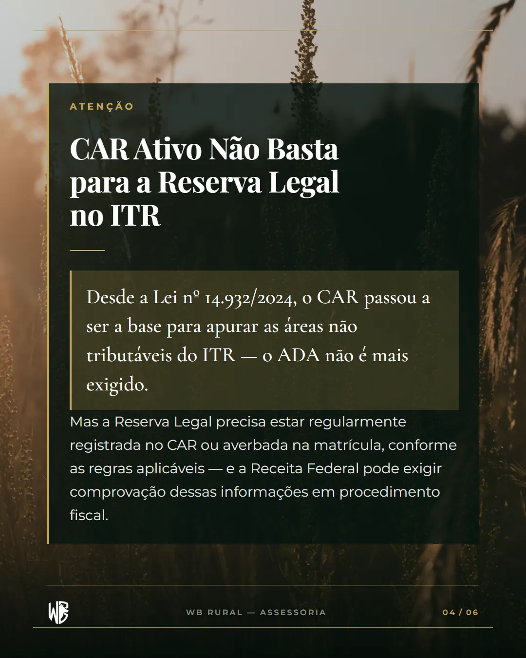 Sua Fazenda Acima de 100 Hectares Está Segura no ITR 2026? — slide 4