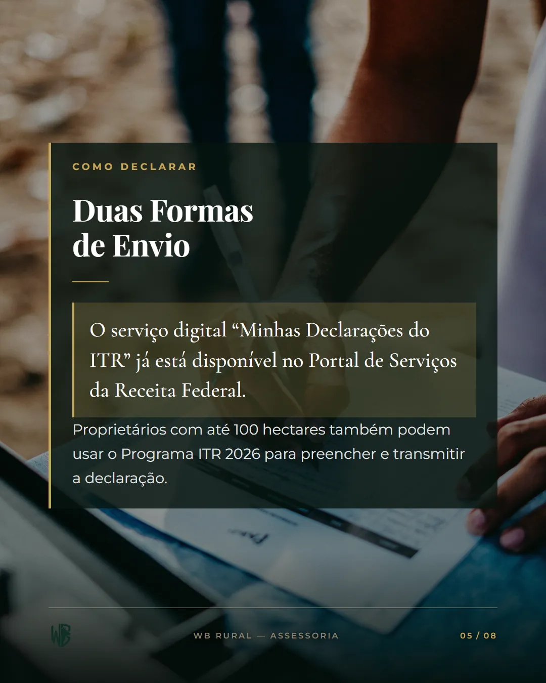 O Prazo Para Declarar o ITR Já Está Aberto — slide 5