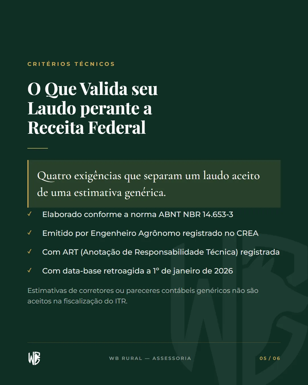 A Tabela da Prefeitura Não É o Valor Obrigatório da Sua Terra no ITR — slide 5